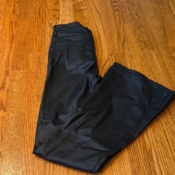Edikted Pants - Edikted Woman’s Black Flare Faux Leather Pants Size XS